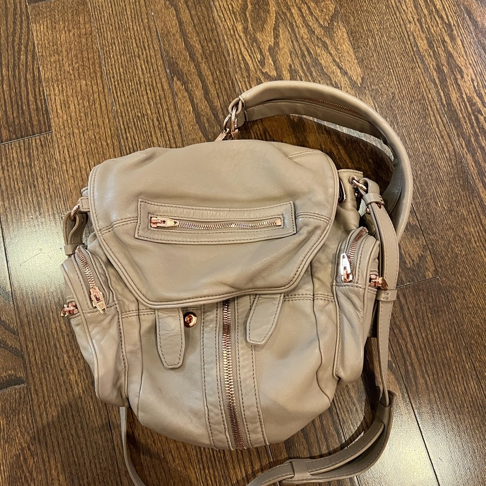 Authentic Alexander Wang rose gold mini marti backpack